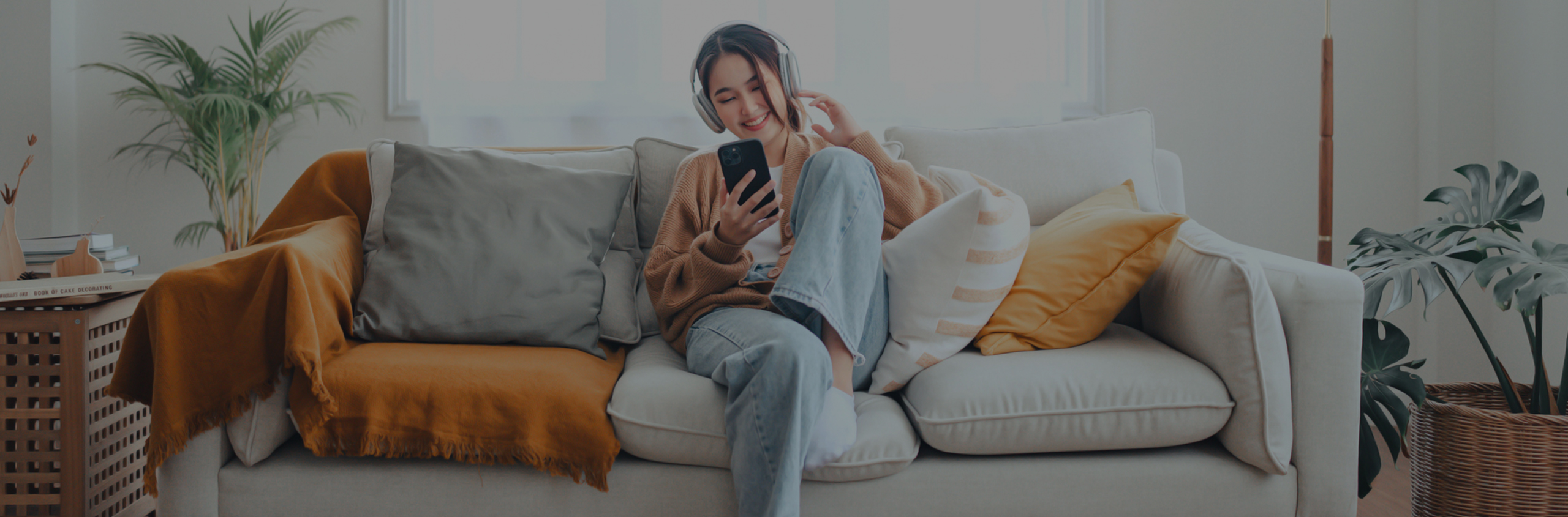 Young woman relaxing at home