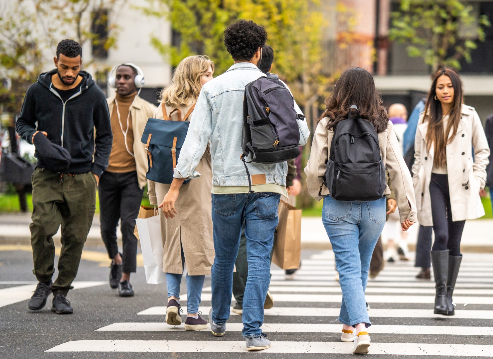 People crossing a street